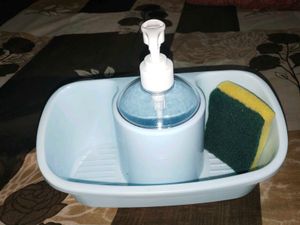 Dish Soap Dispenser & Sponge Holder Set
