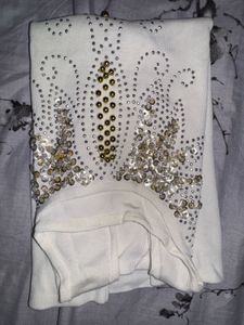 Sparkling Embellished White Top