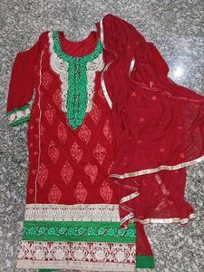 Embroidered Patiala suit