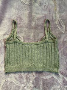 Knit Grey Crop Top