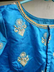 Beautiful Blue Embroidered Blouse