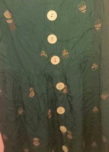 Dark Green Button-Up Sundress
