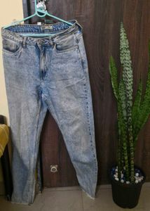 Stylish Acid Wash Mom Jeans