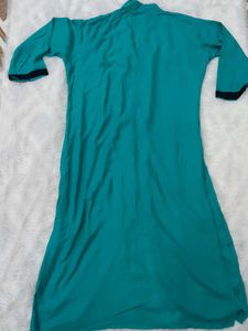 Teal Kurta with Navy Blue Pants