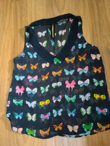 Butterfly Print Top
