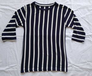 Striped 3/4 Sleeve Top
