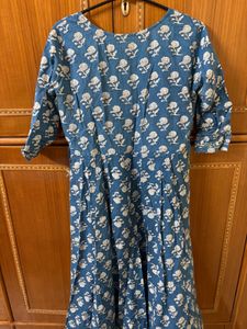 Blue Floral Print Kurta