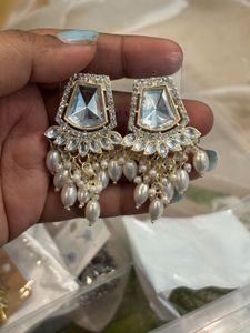 3pair Sparkling Hoop Earrings