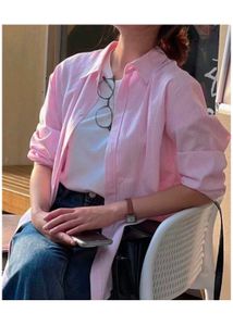 Pink Striped Button-Up Shirt