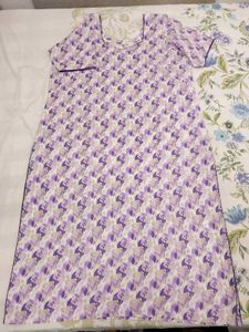 Pretty Purple Printed Kurta with pant