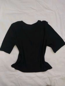 Black Short Sleeve Top