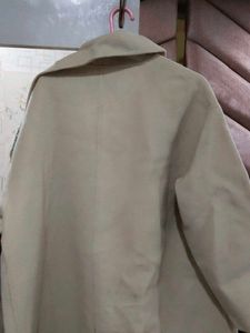 Stylish Beige Long Coat