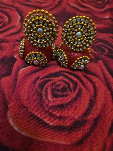 Red Silk Thread Earring