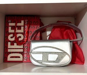 Diesel Silver Sparkle Shoulder Bag