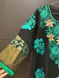 Pure Georgette Embroidered Kirta Set