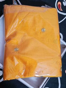 Beautiful Yellow Silk Saree