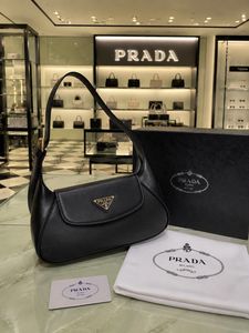 Prada Black Leather Hobo Bag