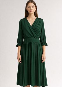 Elegant Green Midi Dress