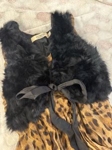 Chic Leopard Print faux Dress