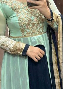 Beautiful patchwork Gown with Dupatta