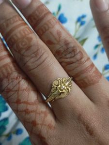 22k pure gold  ring with hallmark