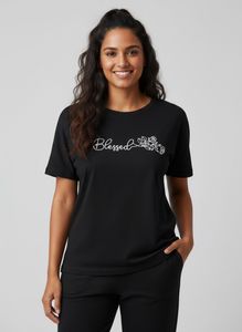 Black Blessed T-Shirt & Pants Set