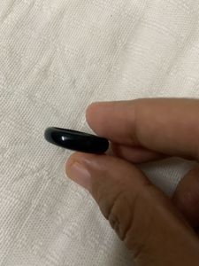 Unisex Classic Black Glass Ring