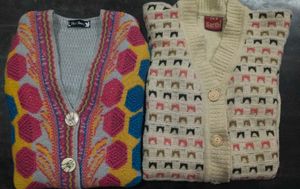 Colorful Knit Cardigans and 1 free size
