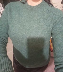 Green Wool Blend Sweater