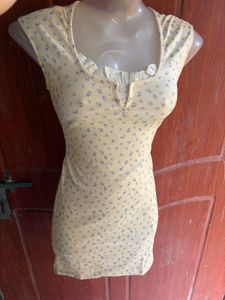 butter Yellow Floral Mini Dress✨