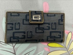 Vintage Y2k Guess Monogram Denim Wallet