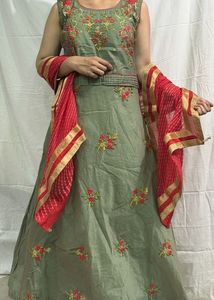 Elegant Embroidered New Long Dress With Duppatta
