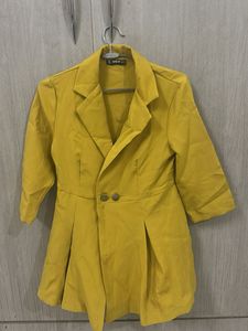 Mustard Blazer - Stylish &amp; Trendy