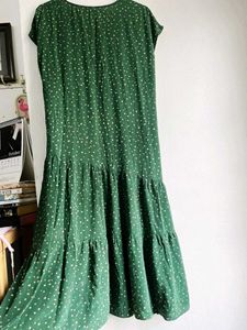 Green Polka Dot Midi Dress