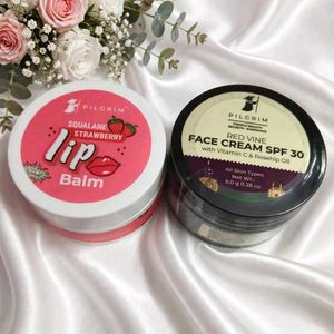 Pilgrim Squalane Strawberry Lip balm And Red Vine