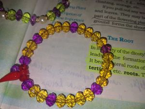 Handmade Colourful Beaded Bracelet With Charm Set
