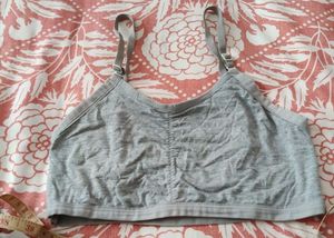 Comfortable Grey Sports Bra