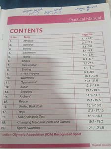 Physical Education Practical Manual - Class 11