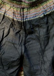 Black Kurta with Colorful Trim Suit