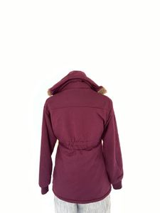 Purple Hooded Winter Coat