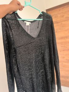 H&amp;M shimmering mesh dress