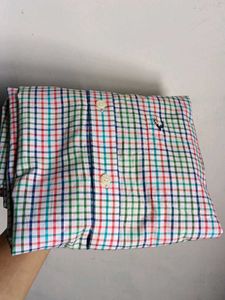 Allen Solly Plaid Button-Up Shirt