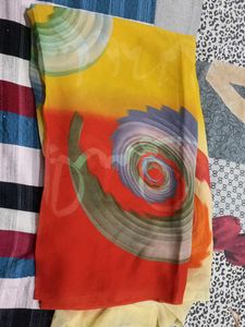 Vibrant Printed Saree