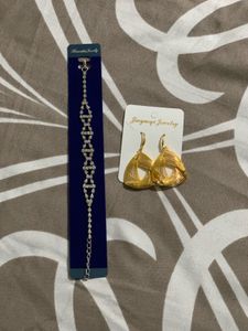 Sparkling Bracelet & Stylish Earrings Set