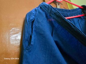 Navy Blue Printed Kurta