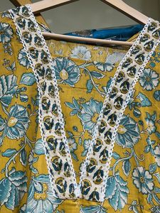 Yellow Floral Kurta Set