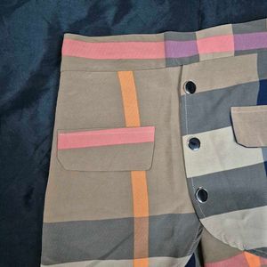 Stylish formal Plaid Skorts