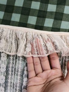 Sheer Lace Cardigan with Ruffles