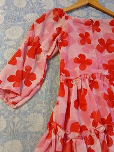 Flowy Floral Print Dress
