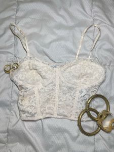 Lace Bustier Crop Top